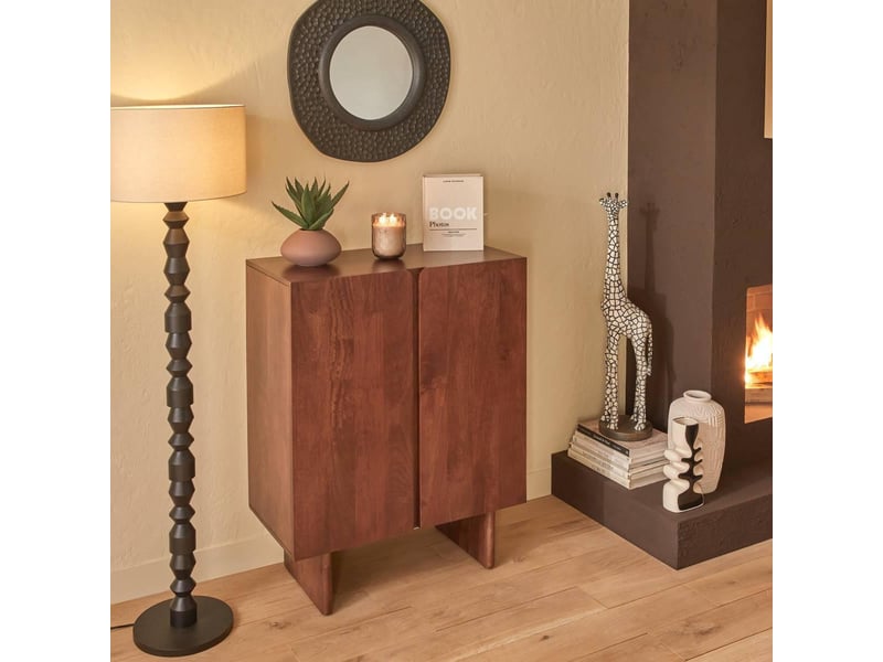  Buffet 2 portes nyero 80x100cm marron NYERO - Conforama E