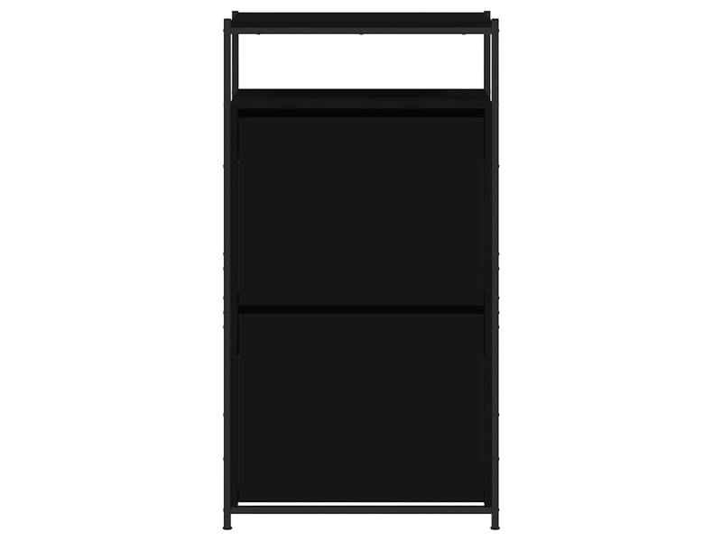  Meuble à chaussures, cabinet à chaussures noir 60x34x112 cm  - Conforama E