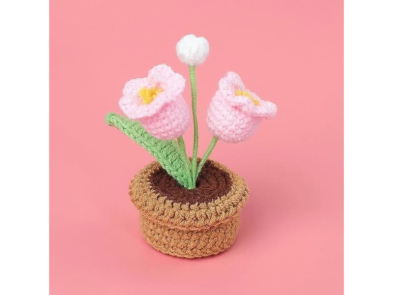  Muguet artificiel crocheté, fleurs artificielles, bouquets pour la maison, mariage et fêteviolet  - Conforama E