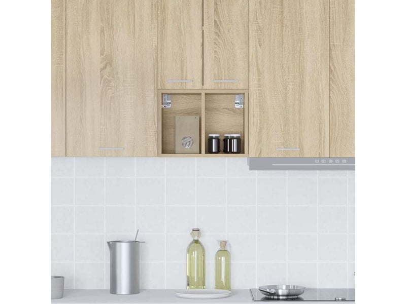 Meuble de rangement cuisine, armoire suspendue chêne sonoma 30x29,5x40cm  - Conforama D