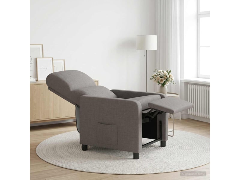  Vidaxl fauteuil inclinable taupe polyester  - Conforama B