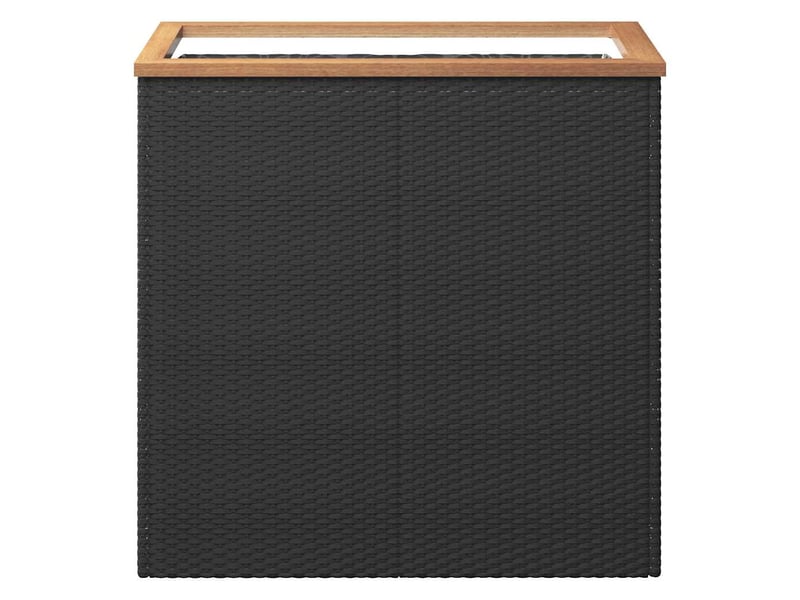  Jardinière - bac à fleurs noir 80x40x80 cm résine tressée  - Conforama C