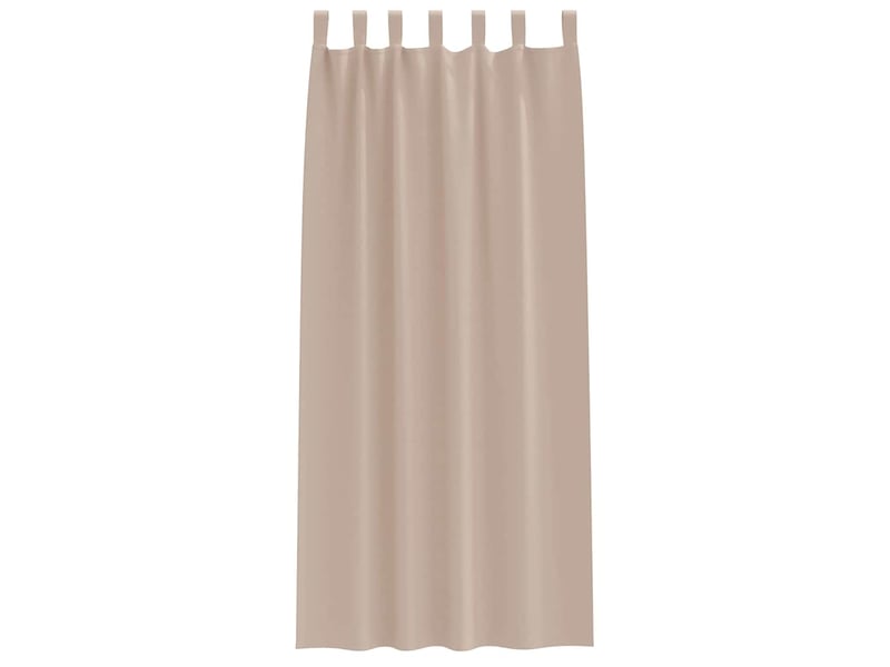  Lot de 2 rideaux occultants, rideaux black-out avec anneaux taupe 225 x 140 cm cf44774  - Conforama D