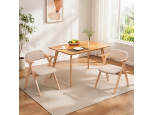 Lot de 2 chaises de salle à manger pliantes 52,5x60x79 cm, accoudoirs, assises rembourrées, bois, empilables, kaki