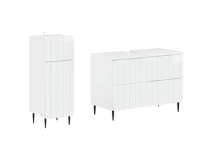 Ensemble de 2 meubles de salle de bain zwolle blanc brillant cf63224