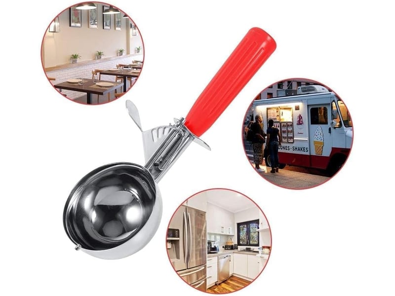 Diamètre 5cm fabricant de boules glace, cuillère crème glacée,(rouge ), cuillère hockey sur glace poignée cylindrique plastique cuisson cuillère bisc - Conforama D