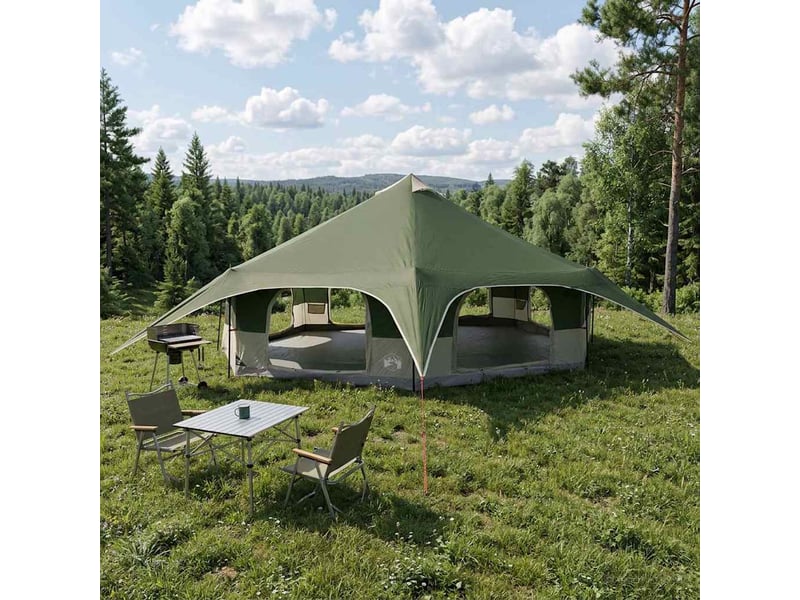  Tente de camping, tente familiale 18 personne vert  - Conforama B