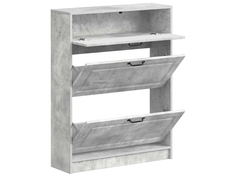  Meuble à chaussures, cabinet à chaussures utrecht 78x24x100 cm bois d'ingénierie shl639  - Conforama C