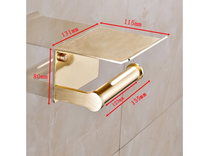 Porte-rouleau de toilette mural - support pour papier hygiénique avec étui rangement - Conforama B