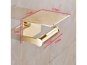 Porte-rouleau de toilette mural - support pour papier hygiénique avec étui rangement