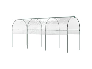 Serre d'hiver en film - transparent - acier inoxydable - toit en arc - bâche renforcée anti-uv