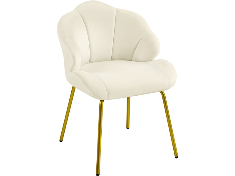 Chaise de salon en velours moderne design coquillage - Conforama A