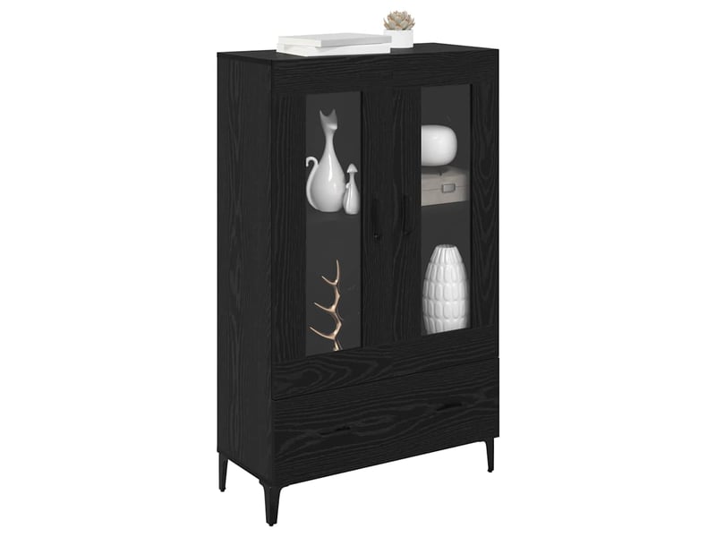 Buffet - haut armoire chêne noir 70 x 31 x 115 cm - Conforama C