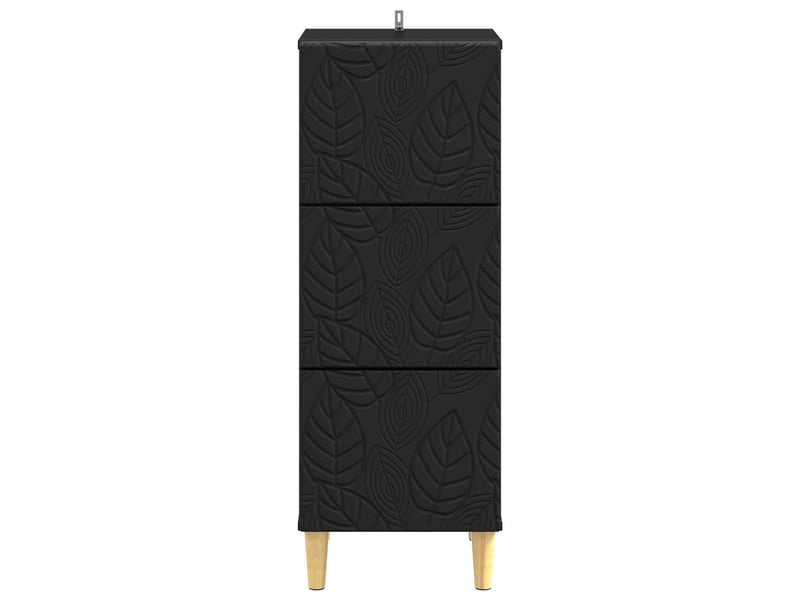  Armoire à tiroirs, rangement bureau noir 33 x 34,5 x 90 cm bois d'ingénierie shl7261  - Conforama E
