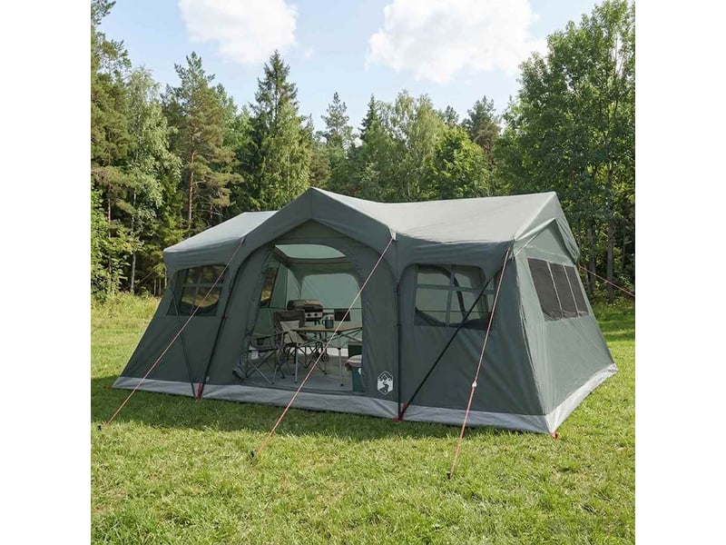  Tente de camping, tente familiale vert armée 10 personnes polyester et acier  - Conforama B