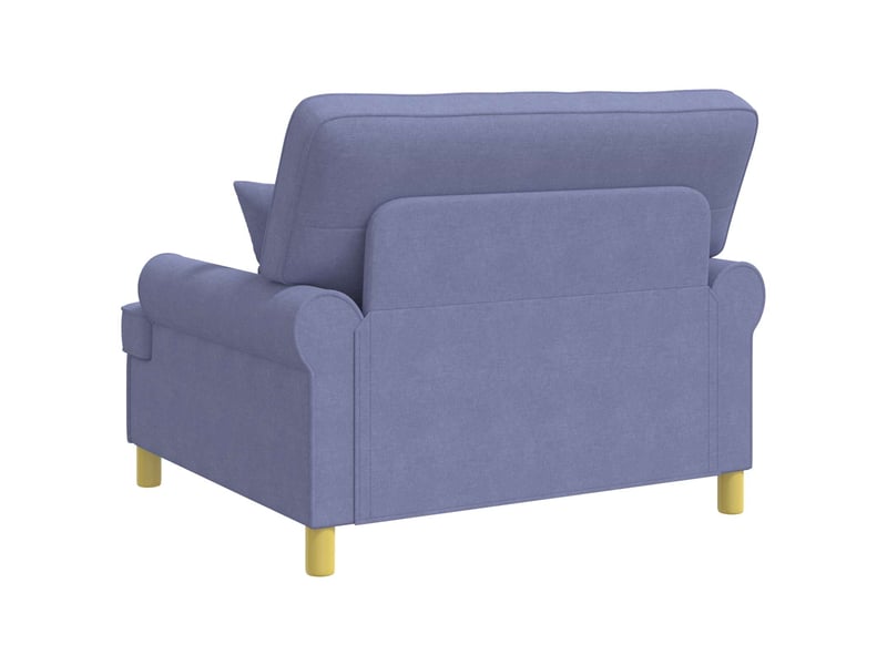  Vidaxl fauteuil xxl avec coussins bleu denim tissu  - Conforama E