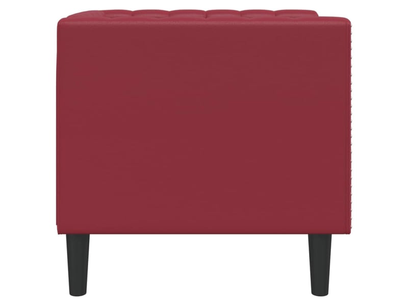  Fauteuil chesterfield rouge bordeaux similicuir  - Conforama E