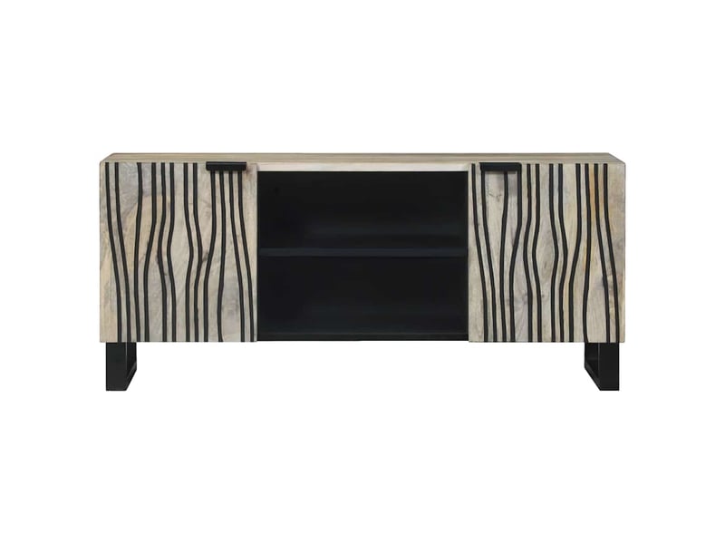  Meuble tv - unites tv 105 x 33 x 46 cm blanc bois d'ingénierie  - Conforama C