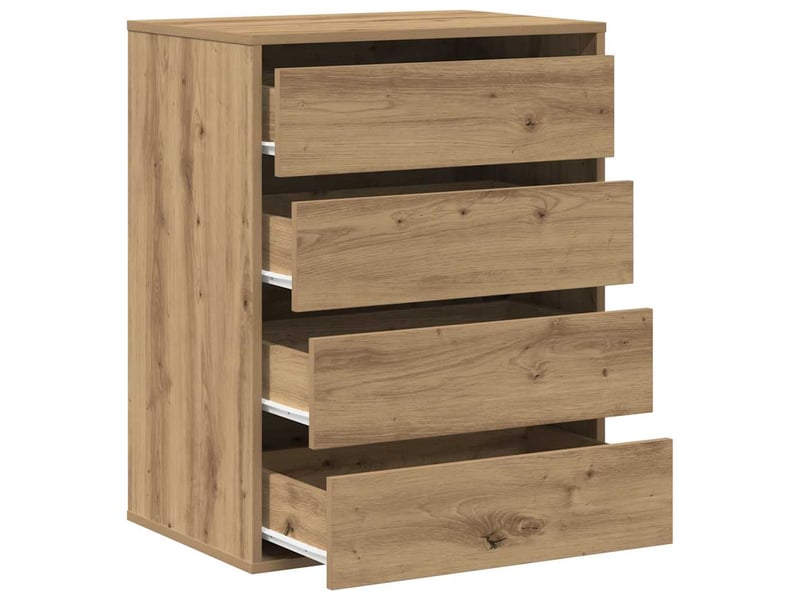  Commode chambre adulte, commode d'angle chêne artisanal 60x41x76 cm bois d'ingénierie  - Conforama E