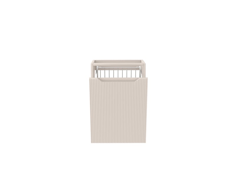  Meuble avec panier à linge suspendu novo cachemire mat 40 cm  - Conforama D