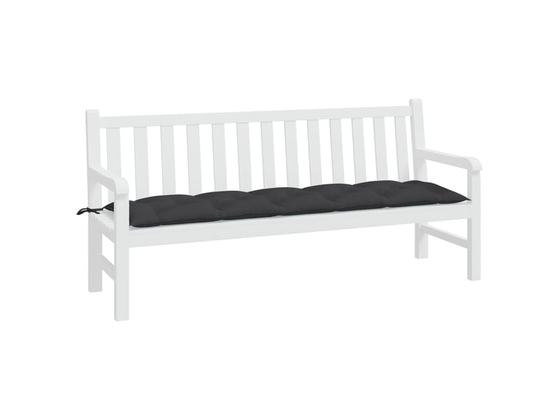  Coussin de banc de jardin, coussin d'assise noir 180x50x7 cm tissu oxford cf52779  - Conforama C
