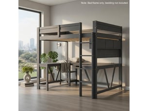 Lit mezzanine 90x200 cm <strong>GUTENACHT</strong> <strong></strong> coloris gris