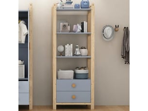 Bibliotheque coloris bicolore 4 étagère(s) <strong>KORFEE</strong> <strong></strong> - 28.25 cm x 70 cm