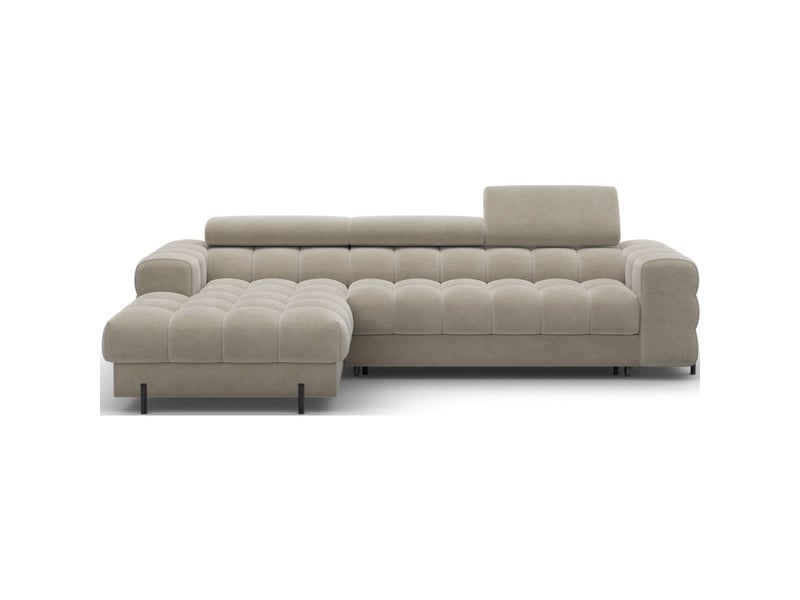 Canapé d'angle gauche convertible beige design élégant 285x99x181cm filtro - Conforama A