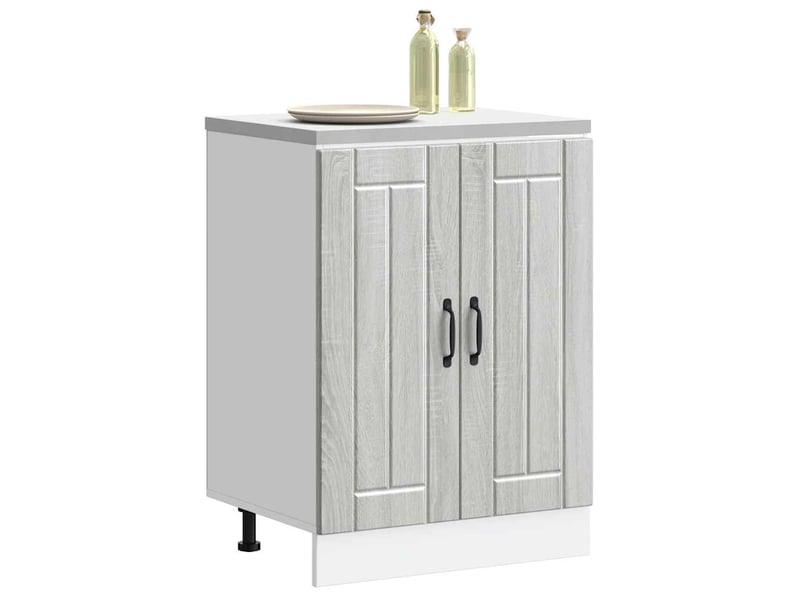 Meuble de cuisine, meuble de base de lavabo sonoma gris bois d'ingénierie shl2930 - Conforama C