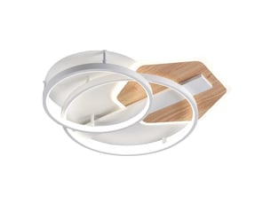 Fabrilamp trofa, plafonnier, moderne, led, 120 w, 10200 lm, 3000-4000-6000 k, blanchêtre, 9 x 50 x 50 cm