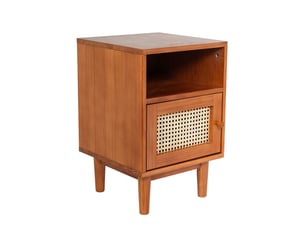Table de chevet noisette cannage en pin massif anna