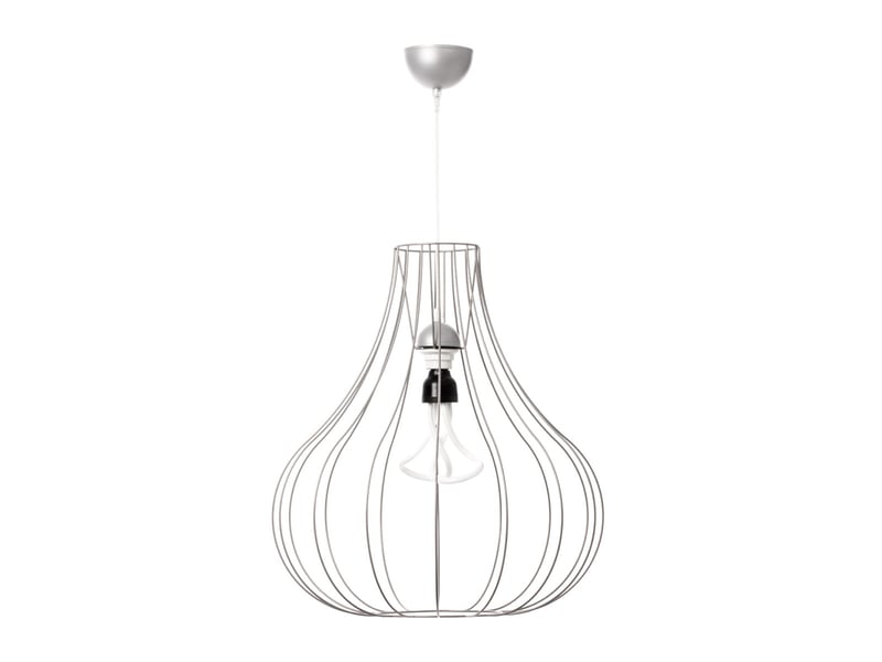  Lampe suspension en métal leonie 50cm argent  - Conforama A