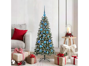 Sapin de noël artificiel, arbre de noël vert 120 cm pvc, plastique et acier shl7349