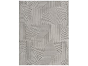Tapis de salon moelleux jacquard 230 x 160 x 1.7 cm antidérapant rembourrage 15 mm moderne minimaliste en polyester gris 21_0003688