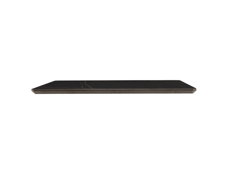  Icare - ensemble n°1: table bistrot 70x70cm pliable en céramique marbré noir  - Conforama D