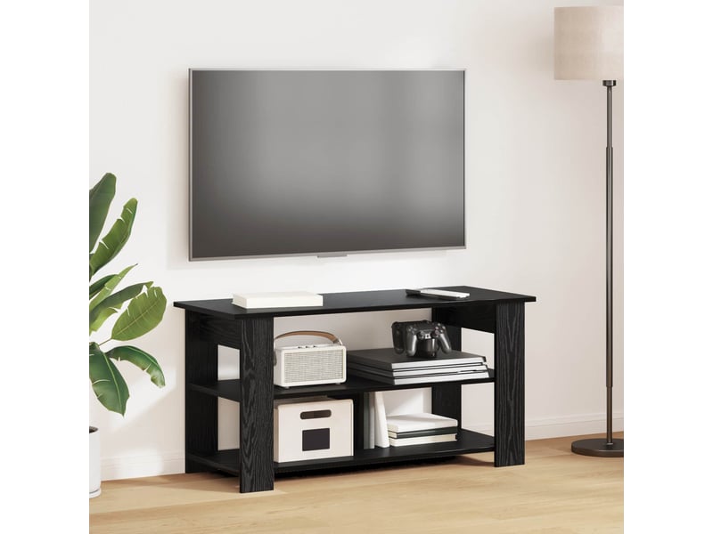  Support de télévision chêne noir 100x40x50 cm  - Conforama B