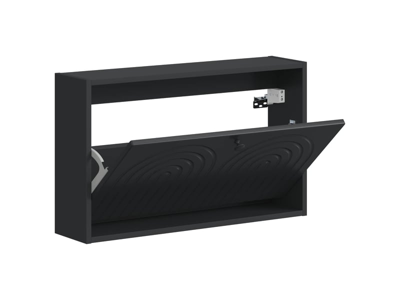  Meuble à chaussures mural, armoire à chaussures alkmaar 71x17x43 cm noir  - Conforama C