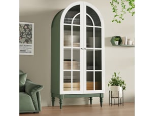 Vitrine coloris bicolore 3 étagère(s) <strong>BEAOK</strong> <strong></strong> - 76 cmx165 cm