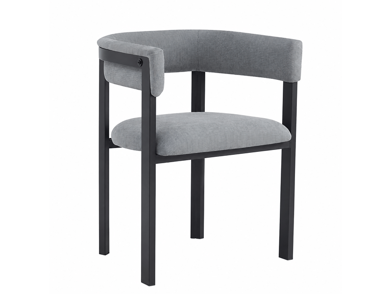  Lot de 2 chaises de salle à manger chenille dossier enveloppant evryae  - Conforama A