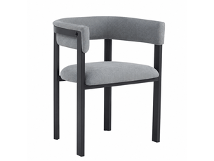Lot de 2 chaises de salle à manger chenille dossier enveloppant evryae