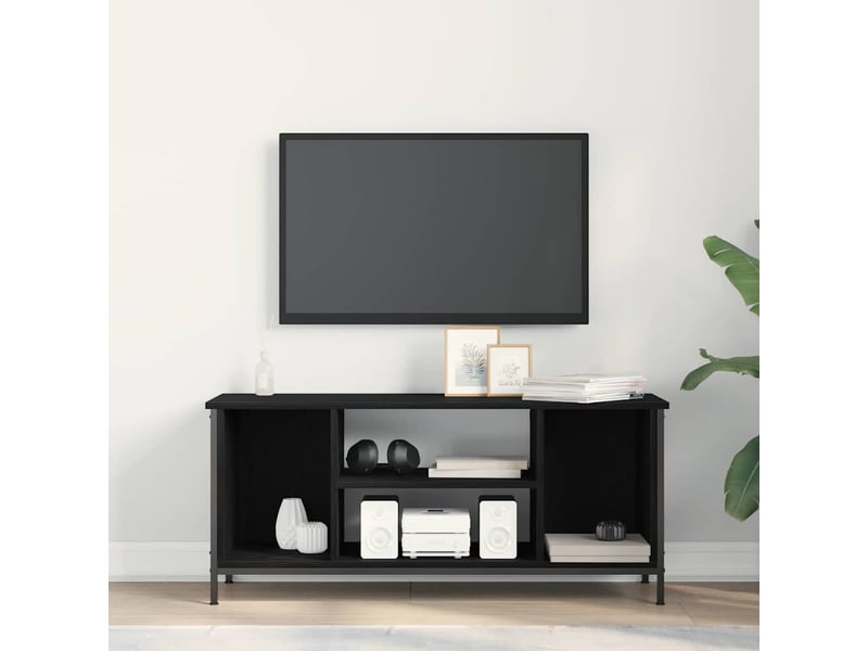  Meuble tv - banc tv - meuble de rangement 102 x 35 x 45 cm chêne noir bois d'ingénierie  - Conforama D