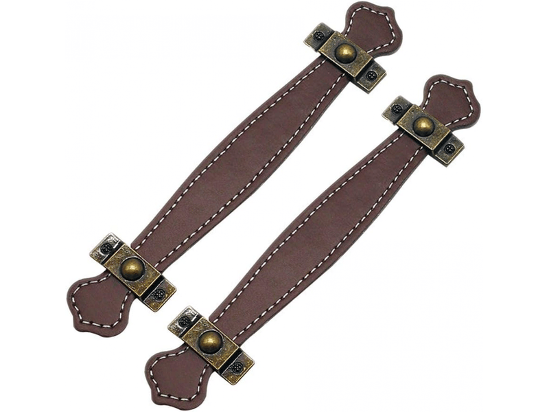  2 pièces de 128 cm de poignée de cuir pour tiroir vintage pour valise, poignée de cuir pratique, poignées pour tiroirs, armoires, portes, marron clair  - Conforama A
