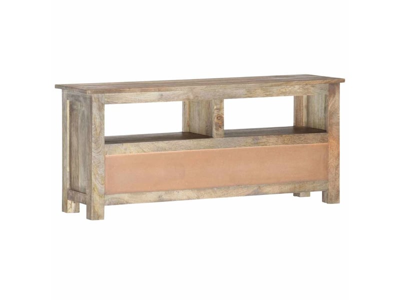  Meuble tv - banc tv - meuble de rangement 110x30x50 cm bois massif de manguier  - Conforama D