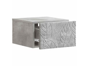 Table de chevet - cabinet de chevet - table de nuit mural gris béton 49 x 34,5 x 20 cm