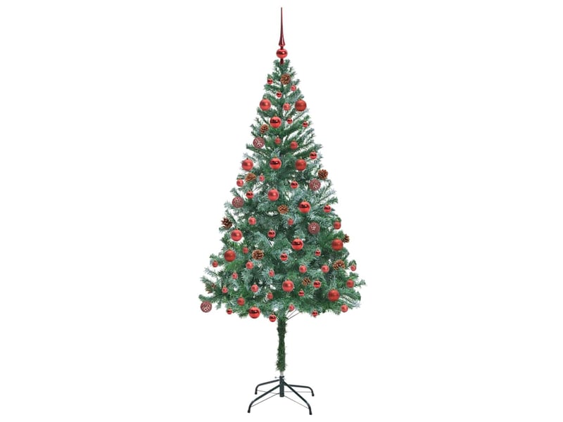  Sapin de noël artificiel, arbre de noël avec 300 led vert 180 cm pvc et acier shl5210  - Conforama D