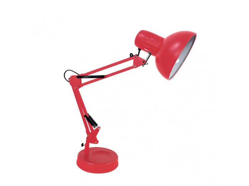  Lampe de bureau fabrilamp rutilo rouge 1 x e27 articulée 57x39x15 cm 140371007 - Conforama A