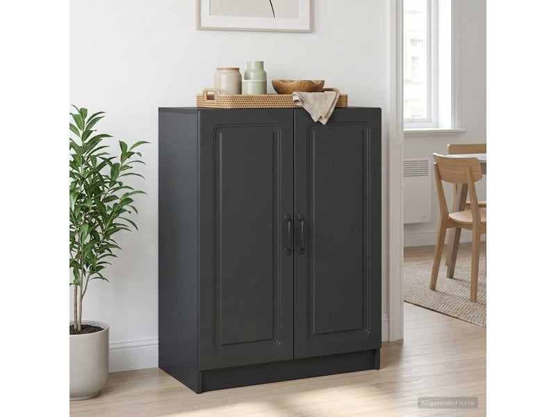 Buffet - bahut - meuble de rangement noir 66 x 34,5 x 87 cm bois d'ingénierie - Conforama B