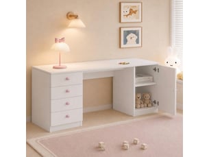 Bureau enfant 155 cm coloris blanc