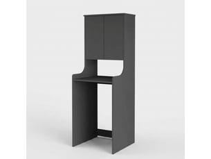 Meuble cache-lave-linge avec meuble haut et étagère hanor - anthracite