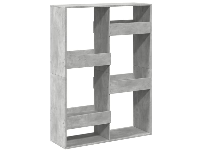  Bibliothèque, meuble de rangement salon gris béton 100x33x135 cm bois d'ingénierie  - Conforama A